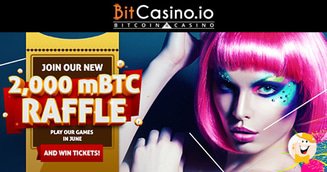 BitCasino.io Hosts 2,000 mBTC Raffle this June