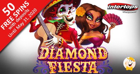 Intertops viert RTG’s nieuwste gokkast Diamond Fiesta met 50 Spins