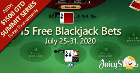 Claim 15 Gratis Blackjack Fiches van $2 bij Juicy Stakes Casino!