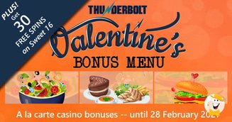 Thunderbolt Casino Serves a Big Helping of Valentine’s Bonus Menu
