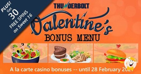 Le Casino Thunderbolt Propose un Riche Menu de Bonus pour la Saint Valentin