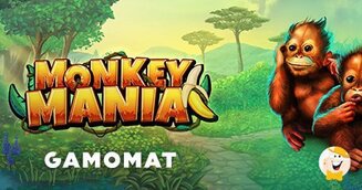 Gamomat Lancia Monkey Mania, una Slot Ambientata nella Giungla con Simboli Wild Sovrapposti