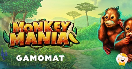 Gamomat Lancia Monkey Mania, una Slot Ambientata nella Giungla con Simboli Wild Sovrapposti