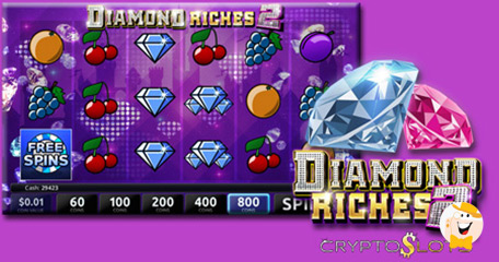 CryptoSlots Celebrates New Slot Diamond Riches 2 with Valuable Introductory Bonus