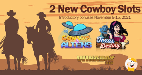 WinADay Casino Expands Lobby with 2 Cowboy-Themed Slots and Offers Valuable Introductory Bonuses