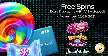 Juicy Stakes Players to Receive Extra Bonus Spins for Depositing with VISA This Week