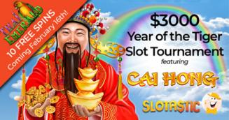 Slotastic Unveils Month-Long $3000 Year of the Tiger Slots Tournament