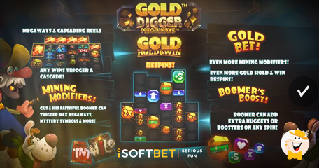 iSoftBet Apre una Nuova Miniera con la Funzione Mystery Blast nella Slot Gold Digger Megaways