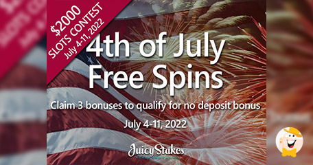 Juicy Stakes Honors Independence Day with 4th of July Specials and $2K Slots Tournament
