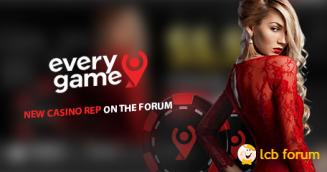 Everygame Casino and Everygame Classic Casino Appoints New Rep on LCB Forum!
