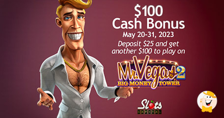 Get $100 to Play the Exciting Mr. Vegas 2 by Betsoft at Slots Capital