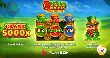 Playson Rushes into the Magical World of Leprechauns with 3 Pots Riches