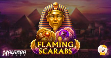 Kalamba Games Porta i Giocatori in Egitto nella sua Ultima Slot Online dal Titolo Flaming Scarabs