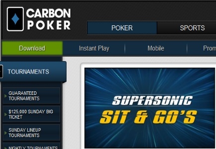 Carbon Poker Announces Supersonic Sit 'n Go 