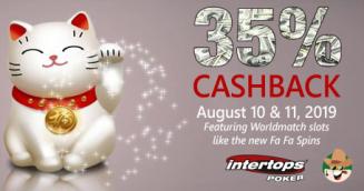 Worldmatch Slots Galore This Cashback Weekend at Intertops Poker