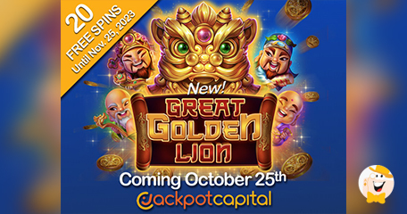 Jackpot Capital Casino Prepares 20 Spins on ‘Great Golden Lion’ Slot