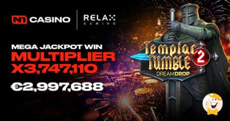 N1 Casino Player Scores Almost €3MM on Relax Gaming’s Templar Tumble 2 Dream Drop