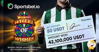 Record-Breaking Win - $42 Million Jackpot at Sportsbet.io with a Single $50 Spin!