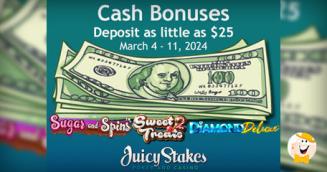 Juicy Stakes Casino Provides up to $500 Cash Bonuses for Different Slot Games