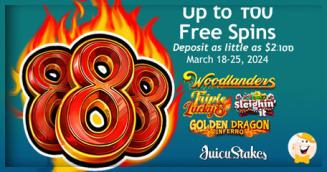 Juicy Stakes Casino Kicks off Another Extra Spins Bonanza on Four Betsoft Slots