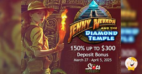 SlotsCapital Casino Treats Players with a 150% Deposit Bonus to Explore Jenny Nevada in the Diamond Temple Slot