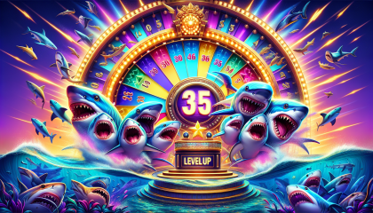 Richiedi 35 Giri Gratuiti su Sharky Frenzy con LevelUp Casino!
