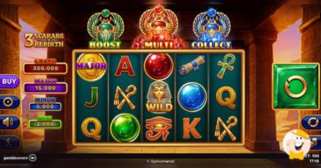 Spinomenal Launches 3 Scarabs of Rebirth Slot