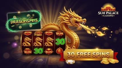 Unlock 30 Free Spins at Sun Palace Casino with DRAGONSPINS