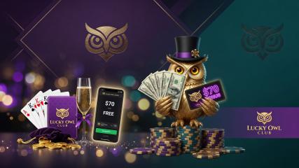 Sichern Sie sich den $70 Bonus im Lucky Owl Club Casino