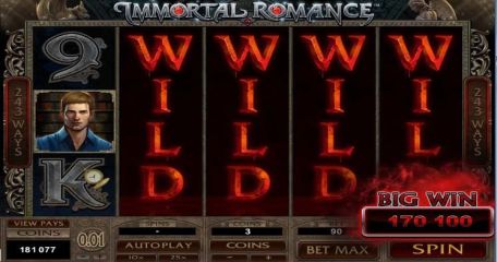 Immortal Romance 1,700 Euro Win