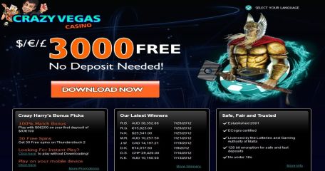 Member Keza Wins Like Crazy at Crazy Vegas Online Casino