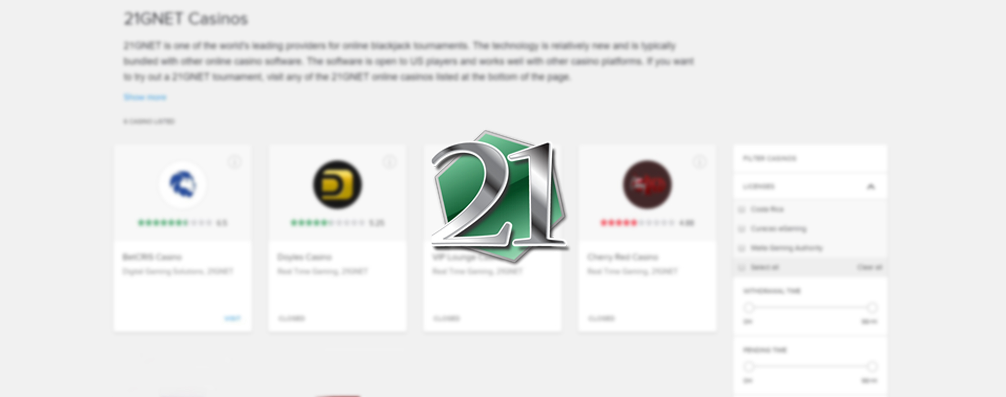 21net 21GNET Casino Software Review