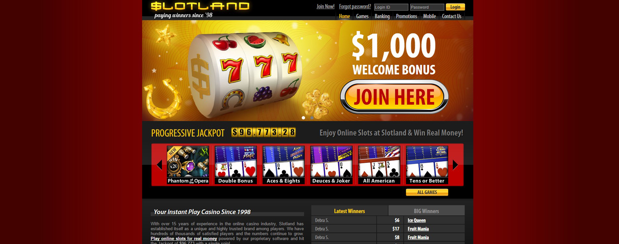 Slotland Casino Login