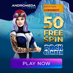 Get 50 Free spins exclusive at Andromeda Casino