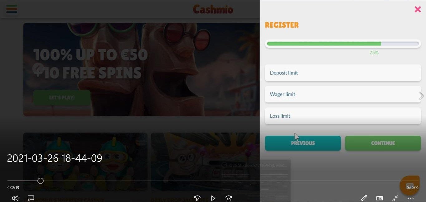 Registratie_Stap 2_Cashmio Casino