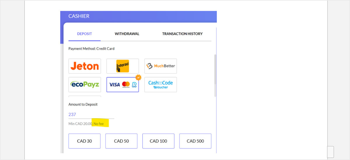 west_casino_no_fee_on_deposits