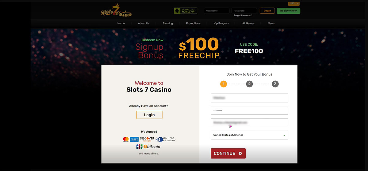 slots 7 no deposit bonus