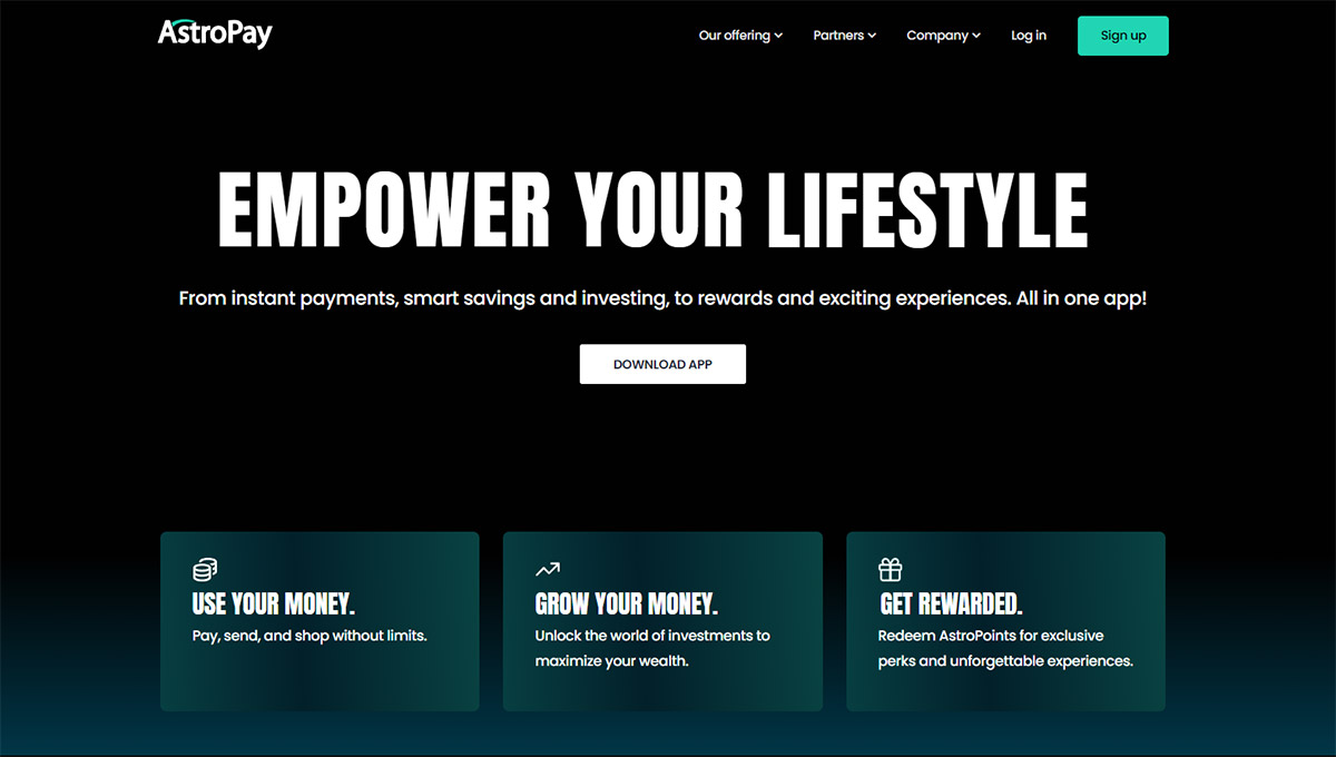 astropay main page
