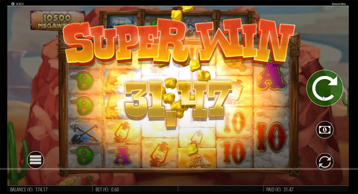 betcoin-casino-diamond-mine-win