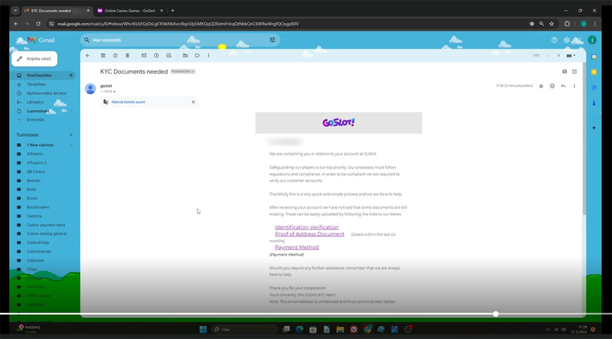 GoSlot!-Casino-KYC-links-in-mail