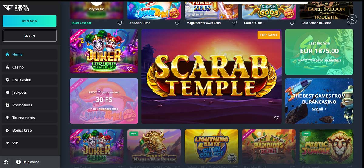 Buran-casino-main-page