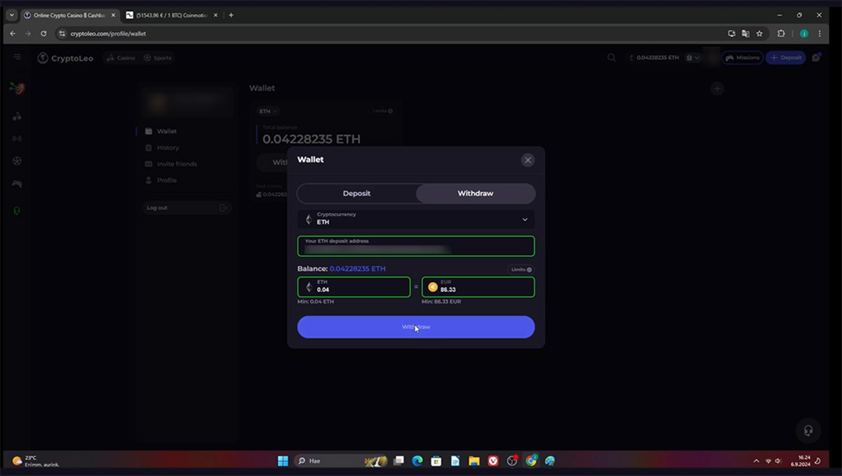 Cryptoleo-casino-real-withdrawal-request