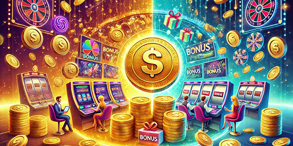 earn gold coins, free coins and sweepstakes coins when playing at these online sweepstakes casinos!