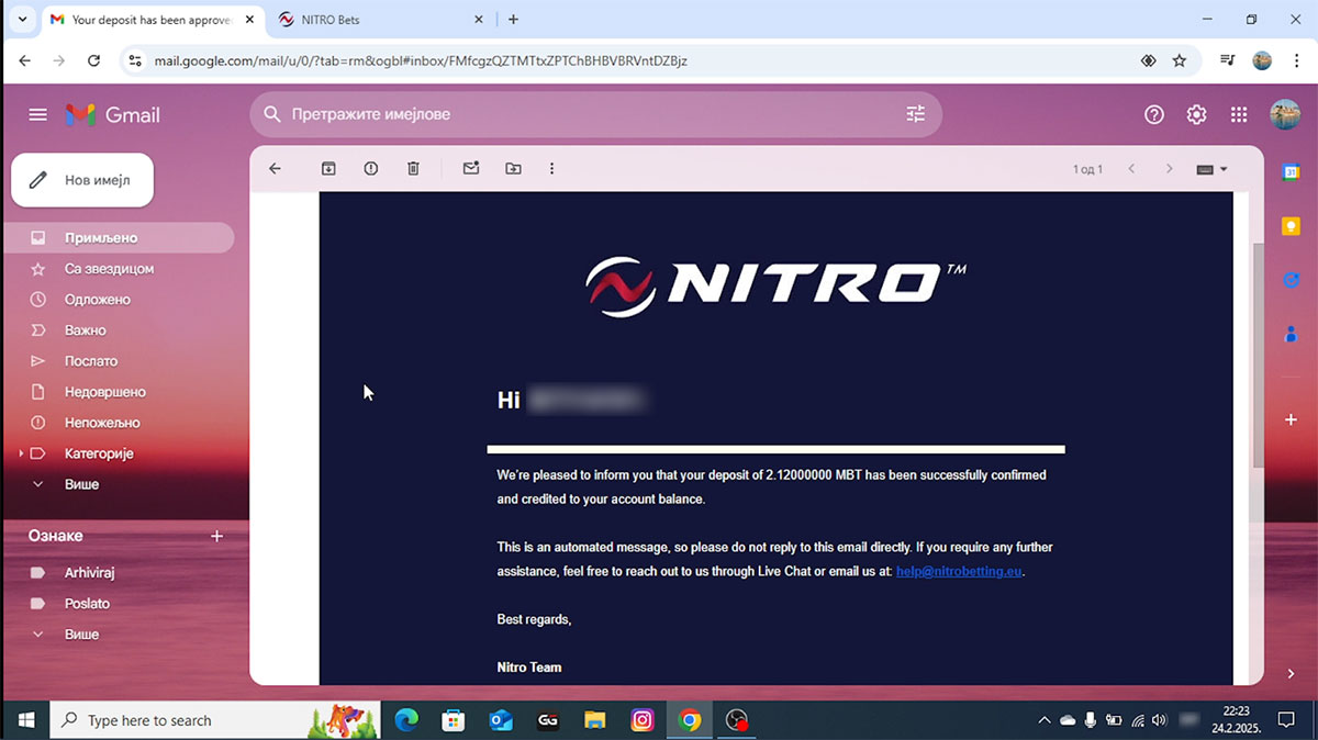 Nitrobetting-casino-deposit-confirmed-in-mail