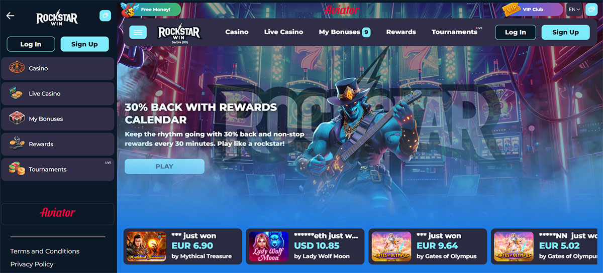 Rockstarwin-casino-main-page