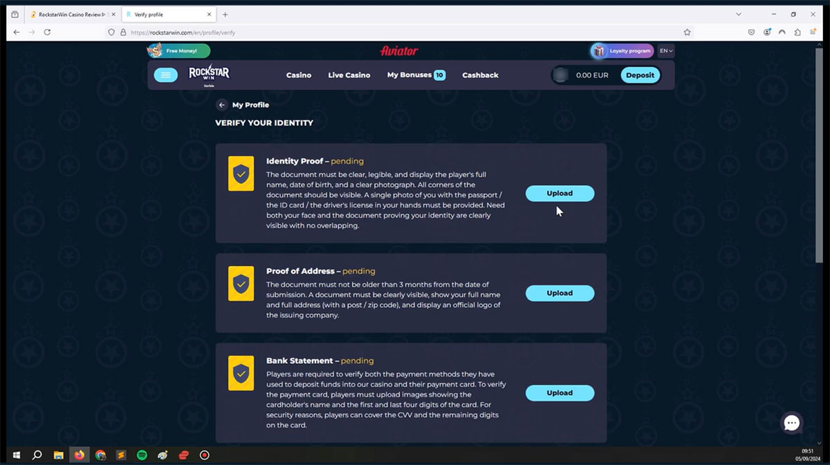 Rockstarwin-casino-verification-documents