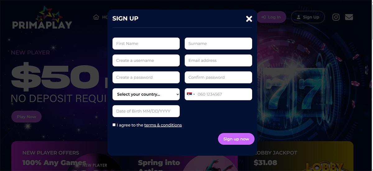 Primaplay-casino-registration