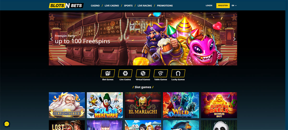 SlotsnBets-Casino-main-page