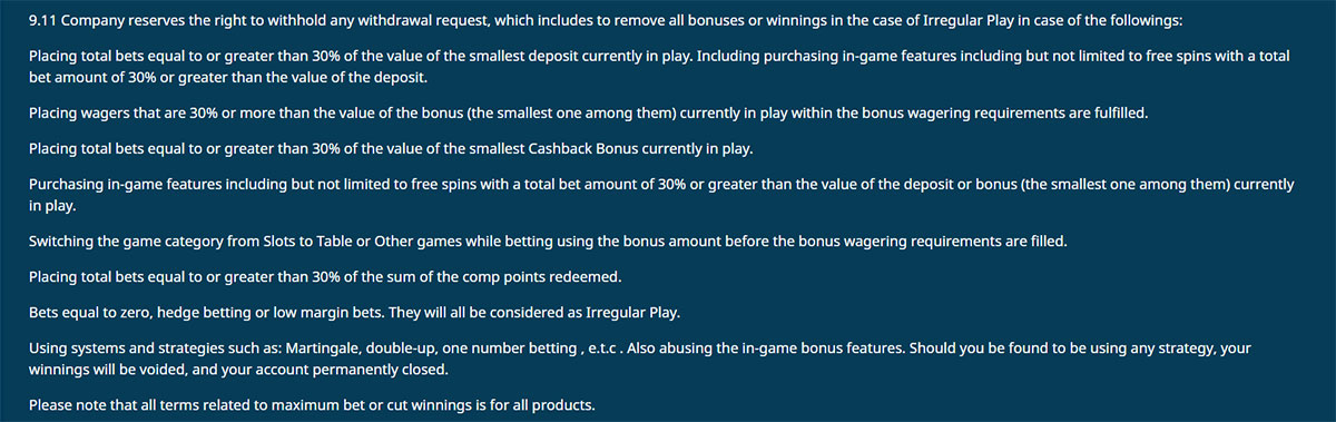 SlotsnBets-Casino-irregular-play