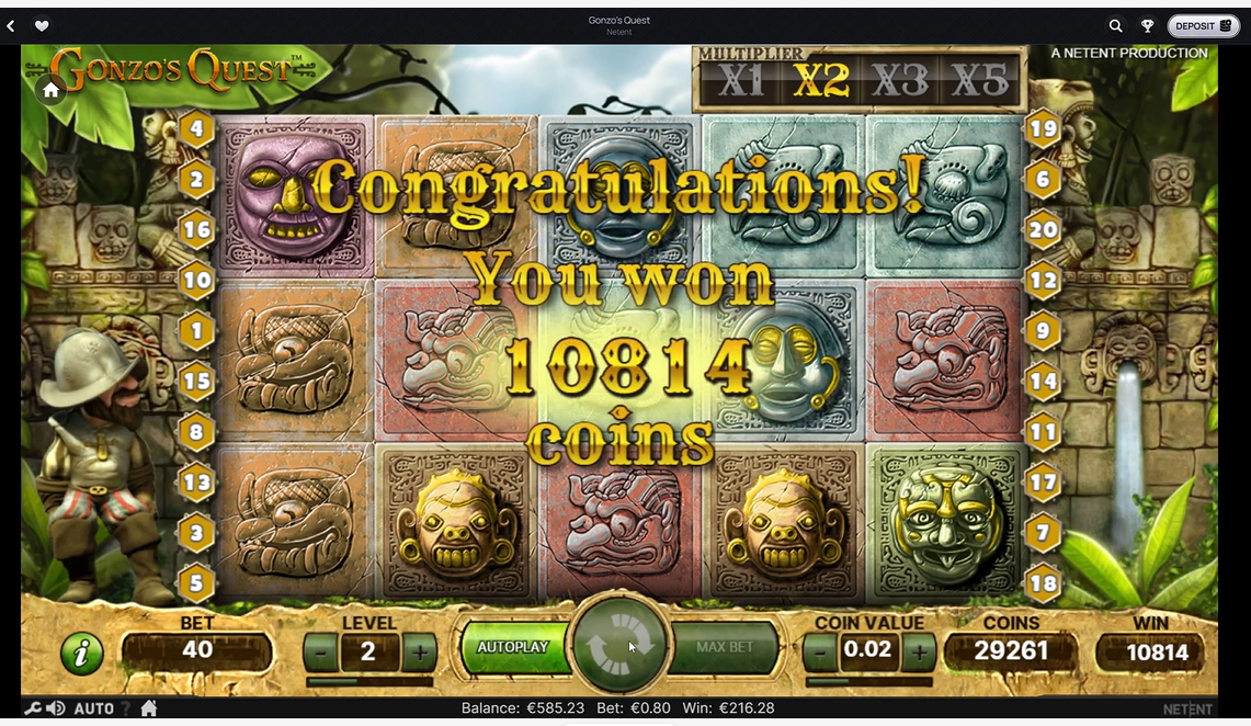 Casinova casino win 10814 coins